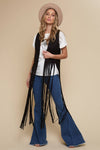 Long Vegan Suede Friend Vest