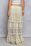 Long Crochet A-Line Boho Skirt