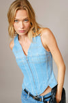 Corset Fitted Denim Vest