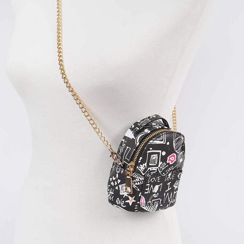 Graffiti Arm / Crossbody Mini Backpack
