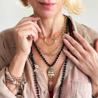 "Love" Open Heart Long Chain Necklace