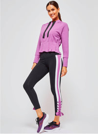 Pink Striped Tie Legging