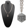 "I Don't Give a Fuck" Shining Heart Essential Necklace