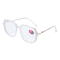 AB Rhinestone Handmade Large Frame Round Reader