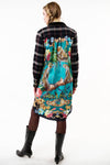 Queen Rules Shirt Dress Silk Back