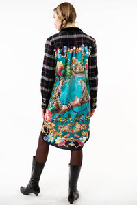 Queen Rules Shirt Dress Silk Back