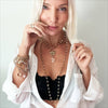"Joy" Butterfly Long Rosary Chain Necklace