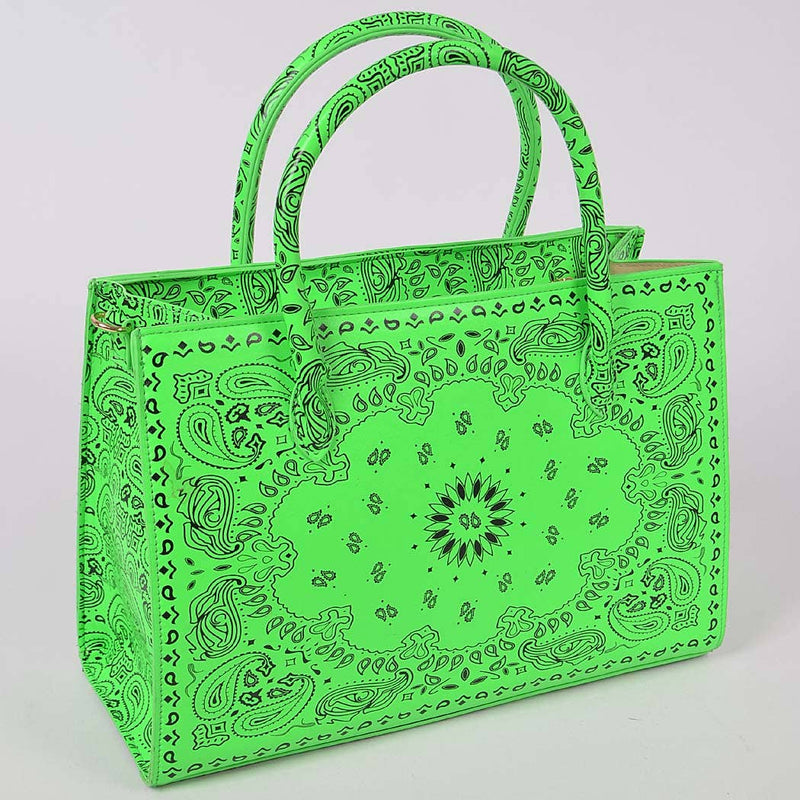 Neon Bandana Print Tote Bag