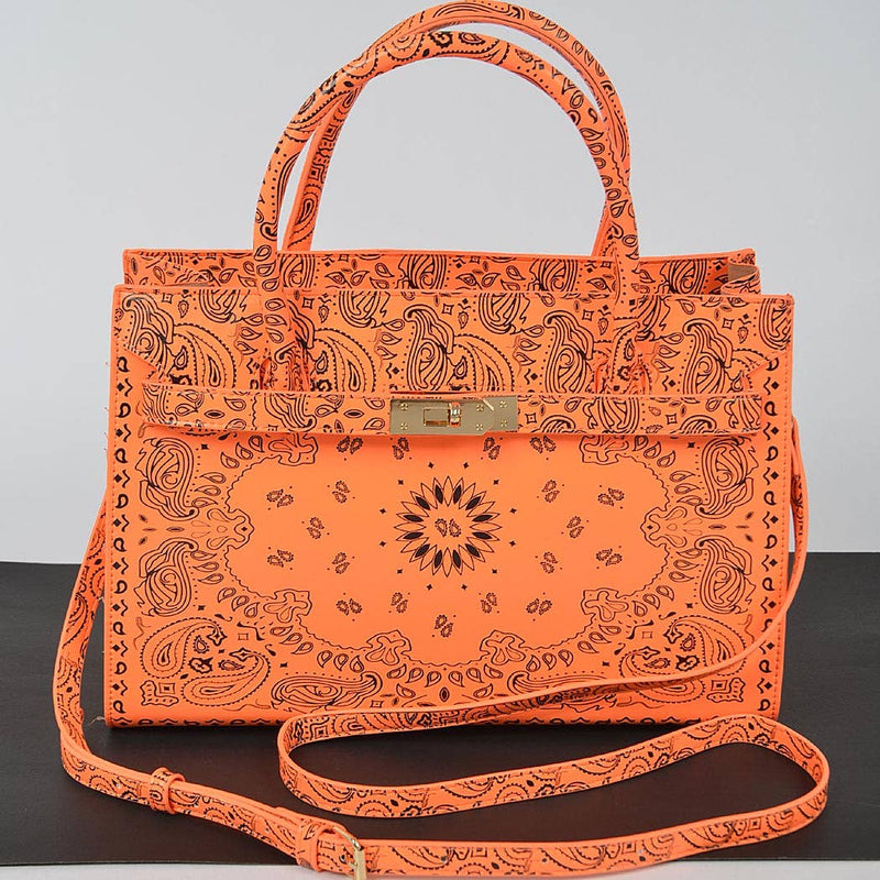 Neon Bandana Print Tote Bag