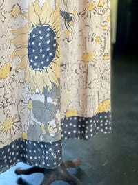 Milk & Honey Bohéme Long Maxi Slip Dress w/ Bee & Sunflowers