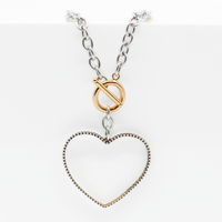 "Love Always" Open Heart Choker Necklace
