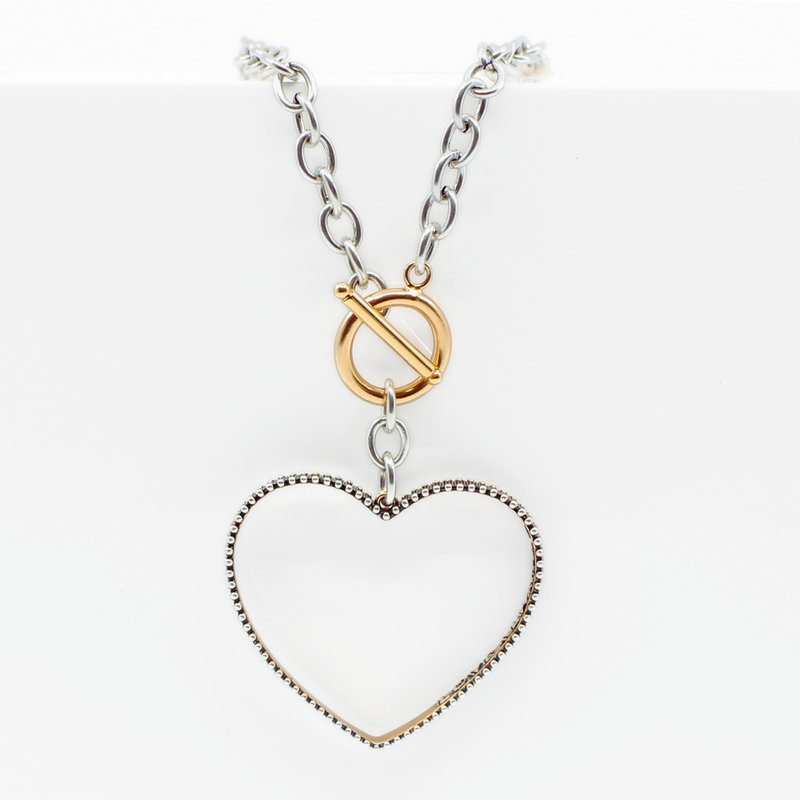 "Love Always" Open Heart Choker Necklace