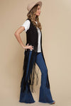 Long Vegan Suede Friend Vest