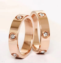 CZ Crystal Love Band Ring