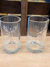 Cazadores Tequila Stag Head Upcycled Glasses - Set of 2