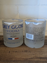 Grey Goose Vodka Upcycled Tumbler Glasses