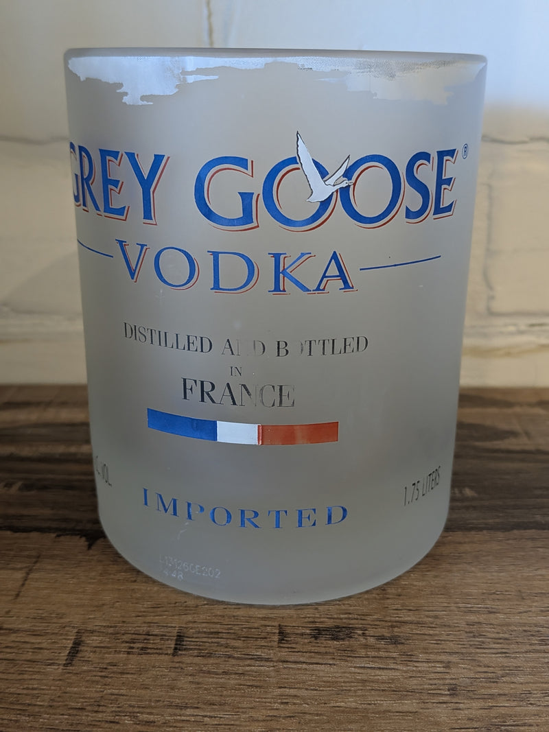 Grey Goose Vodka Upcycled Tumbler Glasses