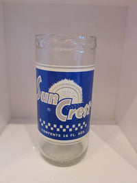Vintage Sun Crest Soda Upcycled Drinking Glass
