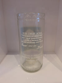 Vintage Sun Crest Soda Upcycled Drinking Glass