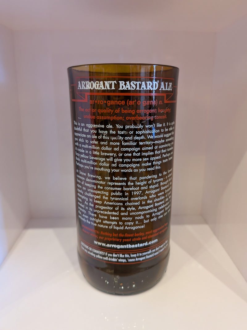 Arrogant Bastard Ale Upcycled Hi Ball Tumbler