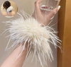 Faux Fur Wrist Muff Scrunchie Set