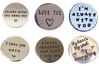 Pewter Round Token with Warm Fuzzy Sayings