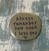 Pewter Round Token with Warm Fuzzy Sayings