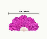 Festive Dance Bamboo Rib Fan Double-Sided Bright Color