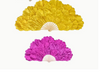Festive Dance Bamboo Rib Fan Double-Sided Bright Color