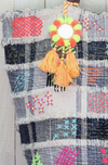 Multi Denim Bucket Bag with Neon Accents
