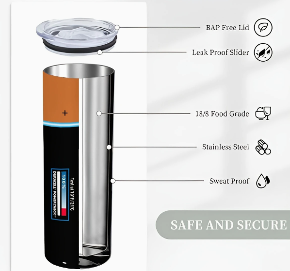 Duracell 20oz Stainless Tumbler
