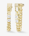 Julian Loves Diamonds Soft Chain Hoop Earrings