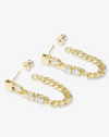 Julian Loves Diamonds Soft Chain Hoop Earrings
