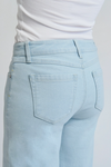 Frayed Seam Wide-Leg Denim Jeans – Light Wash