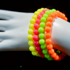 Dopamine Fluorescent Handmade Stackable Beaded Bracelets