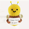 Handmade Crochet Bee Stuffy with Inspirational Message