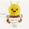 Handmade Crochet Bee Stuffy with Inspirational Message