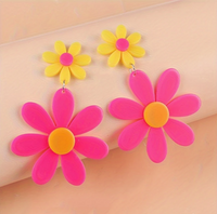 Neon Flower Earrings