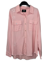 Crystal Butterfly Button Down Shirt with Star Embroidery