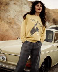 Hang In There Western Crop Sweatshirt