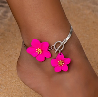 Hawaiian Bloom Anklet Silver