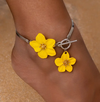 Hawaiian Bloom Anklet Silver