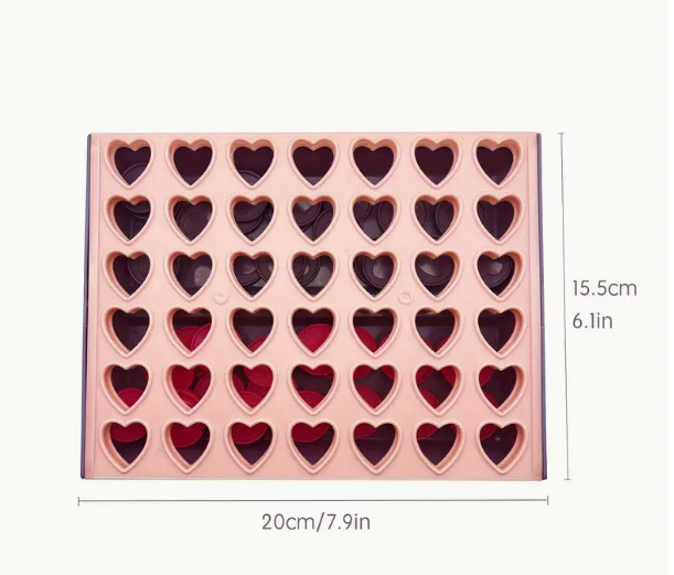 Connect Four Game with Pink & Purple Hearts