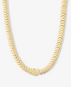 Serpent Herringbone Collar Necklace 16"