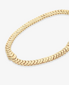 Serpent Herringbone Collar Necklace 16"