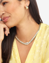 Serpent Herringbone Collar Necklace 16"