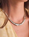 Serpent Herringbone Collar Necklace 16"
