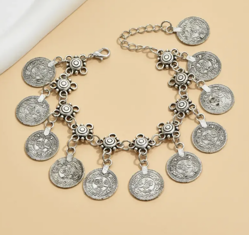 Coin Charms Boho Anklet - 2 Colors