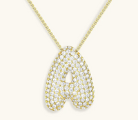 Sparkle Hailey Bubble Initial Necklace