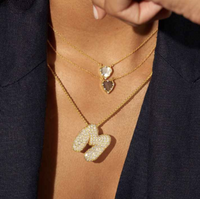 Sparkle Hailey Bubble Initial Necklace